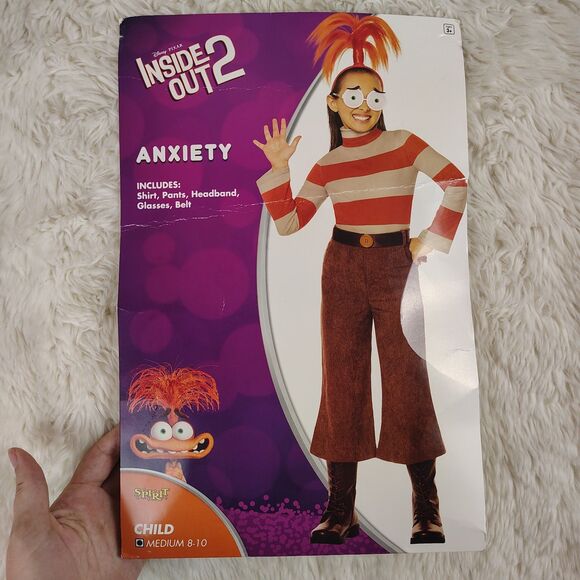 Spirit Halloween Inside Out 2 Anxiety Child Costume Sz M (8-10) - Picture 1 of 8